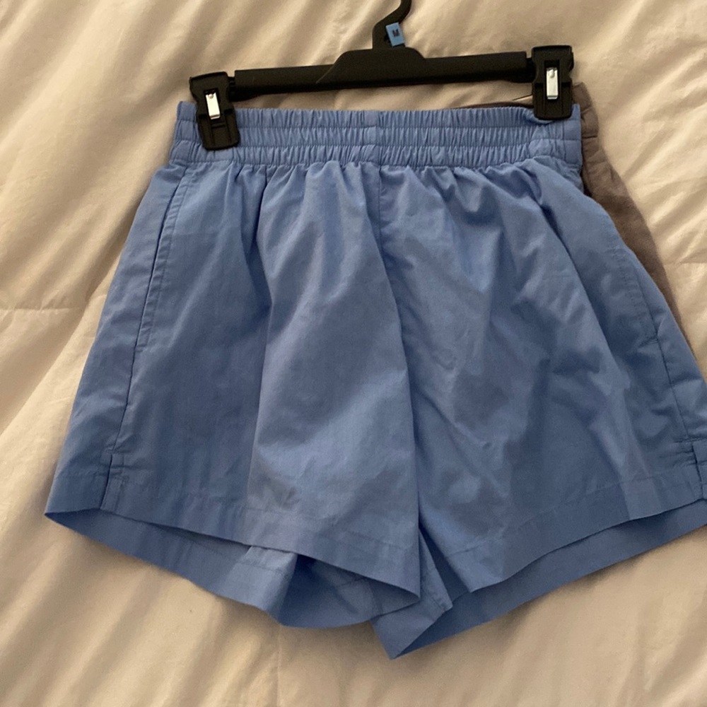 Blue Abercrombie linen shorts